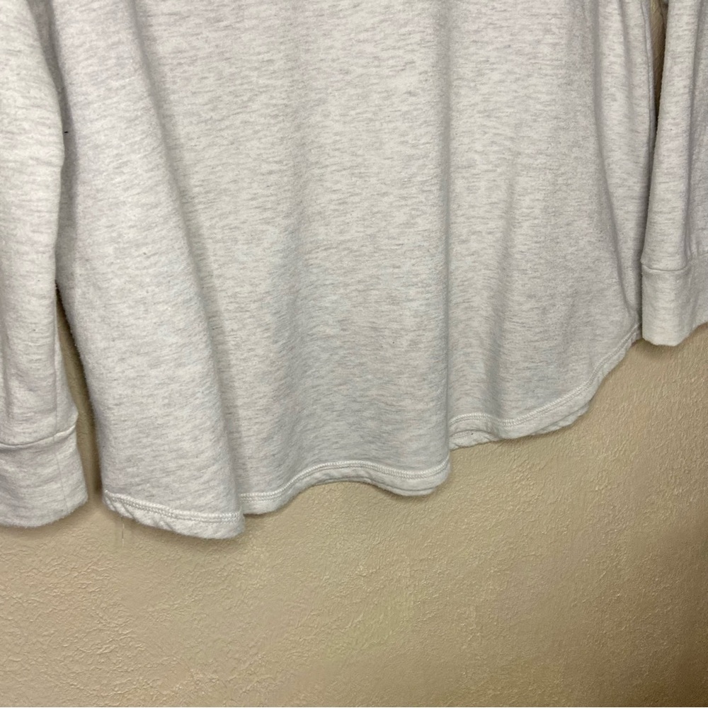 Women’s Torrid Fleece Raglan Tunic Hoodie Oatmeal Heather Size 0 - Picture 8 of 8